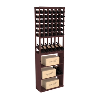 Elementcollection 6 Column High Reveal Case Wine Bin Combo Walnut Stained