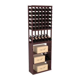Elementcollection 6 Column High Reveal Case Wine Bin Combo Walnut Stained