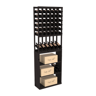 Elementcollection 6 Column High Reveal Case Wine Bin Combo Black Stained