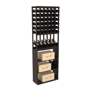 Elementcollection 6 Column High Reveal Case Wine Bin Combo Black Stained
