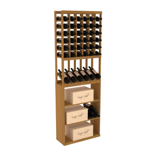Elementcollection 6 Column High Reveal Case Wine Bin Combo Oak Stained