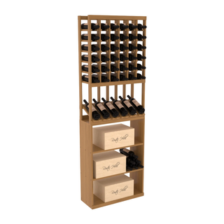 Elementcollection 6 Column High Reveal Case Wine Bin Combo Oak Stained