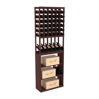 Elementcollection 6 Column High Reveal Case Wine Bin Combo Walnut Stained