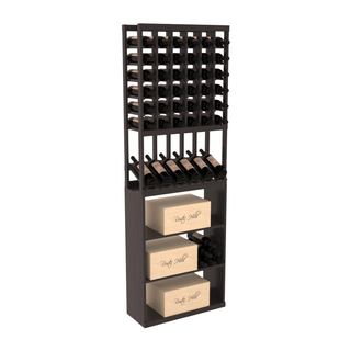 Elementcollection 6 Column High Reveal Case Wine Bin Combo Black Stained