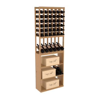 Elementcollection 6 Column High Reveal Case Wine Bin Combo Oak Stained