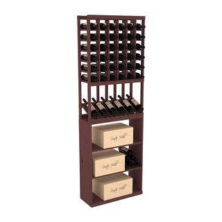 Elementcollection 6 Column High Reveal Case Wine Bin Combo Walnut Stained