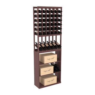 Elementcollection 6 Column High Reveal Case Wine Bin Combo Walnut Stained