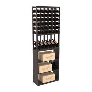 Elementcollection 6 Column High Reveal Case Wine Bin Combo Black Stained
