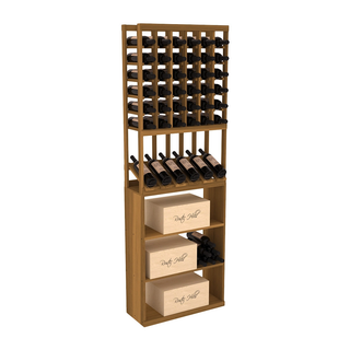 Elementcollection 6 Column High Reveal Case Wine Bin Combo Oak Stained