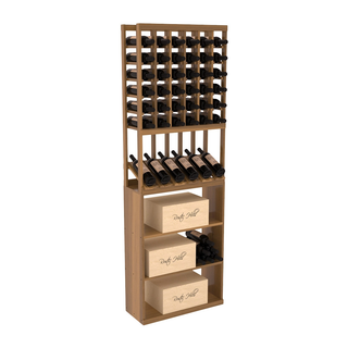 Elementcollection 6 Column High Reveal Case Wine Bin Combo Oak Stained