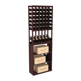 Elementcollection 6 Column High Reveal Case Wine Bin Combo Walnut Stained