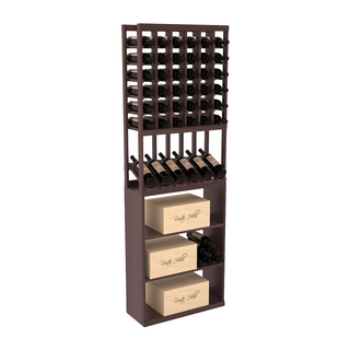 Elementcollection 6 Column High Reveal Case Wine Bin Combo Walnut Stained