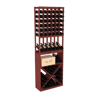 Elementcollection 6 Column High Reveal X Wine Bin Combo Cherry Stained