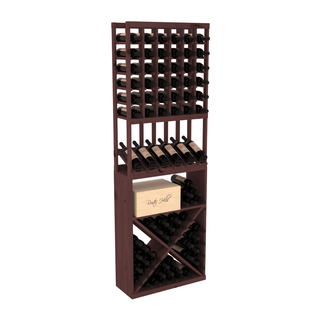 Elementcollection 6 Column High Reveal X Wine Bin Combo Walnut Stained