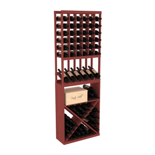 Elementcollection 6 Column High Reveal X Wine Bin Combo Cherry Stained