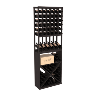 Elementcollection 6 Column High Reveal X Wine Bin Combo Black Stained