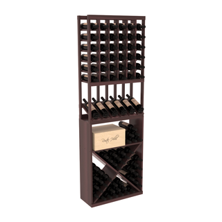 Elementcollection 6 Column High Reveal X Wine Bin Combo Walnut Stained