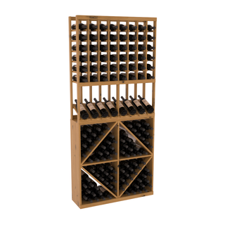 Elementcollection 8 Column High Reveal 96 Wine Bin Combo Oak Stained
