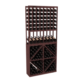 Elementcollection 8 Column High Reveal 96 Wine Bin Combo Walnut Stained