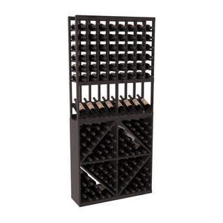 Elementcollection 8 Column High Reveal 96 Wine Bin Combo Black Stained