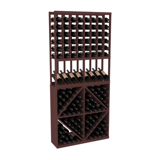 Elementcollection 8 Column High Reveal 96 Wine Bin Combo Walnut Stained