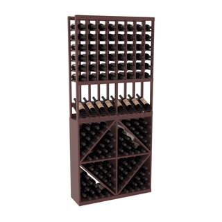 Elementcollection 8 Column High Reveal 96 Wine Bin Combo Walnut Stained