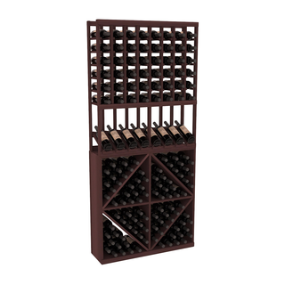 Elementcollection 8 Column High Reveal 96 Wine Bin Combo Walnut Stained