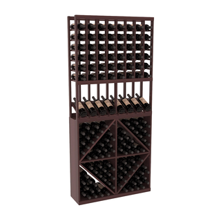 Elementcollection 8 Column High Reveal 96 Wine Bin Combo Walnut Stained