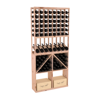 Elementcollection 8 Column High Reveal 96 Bin Case Combo Walnut Stained