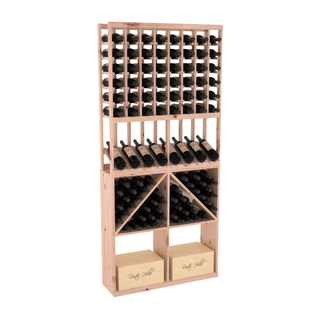 Elementcollection 8 Column High Reveal 96 Bin Case Combo Walnut Stained