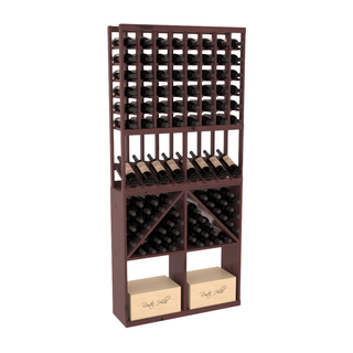 Elementcollection 8 Column High Reveal 96 Bin Case Combo Oak Stained