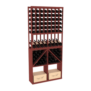 Elementcollection 8 Column High Reveal 96 Bin Case Combo Oak Stained