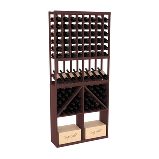 Elementcollection 8 Column High Reveal 96 Bin Case Combo Oak Stained