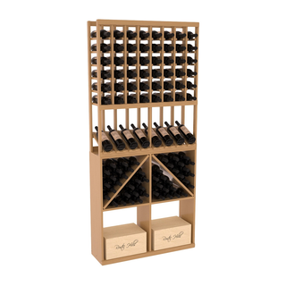 Elementcollection 8 Column High Reveal 96 Bin Case Combo Walnut Stained