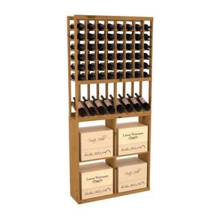 Elementcollection 8 Column High Reveal 96 Wine Case Combo Walnut Stained