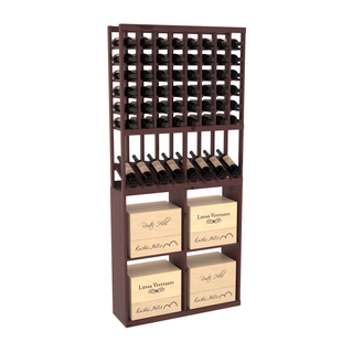 Elementcollection 8 Column High Reveal 96 Wine Case Combo Oak Stained