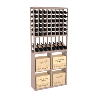 Elementcollection 8 Column High Reveal 96 Wine Case Combo Walnut Stained