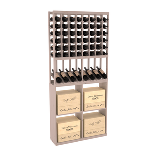 Elementcollection 8 Column High Reveal 96 Wine Case Combo Walnut Stained
