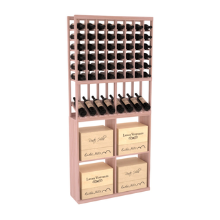 Elementcollection 8 Column High Reveal 96 Wine Case Combo Walnut Stained