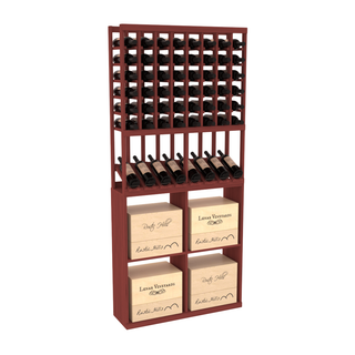 Elementcollection 8 Column High Reveal 96 Wine Case Combo Walnut Stained