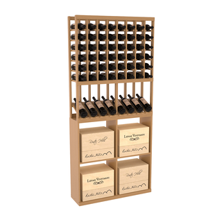 Elementcollection 8 Column High Reveal 96 Wine Case Combo Cherry Stained