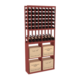 Elementcollection 8 Column High Reveal 96 Wine Case Combo Walnut Stained