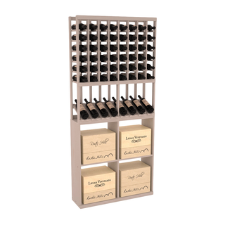 Elementcollection 8 Column High Reveal 96 Wine Case Combo Oak Stained