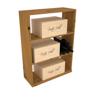 Elementcollection Half Height Wine Case Bin Oak Stained