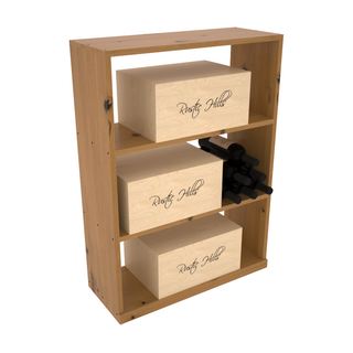 Elementcollection Half Height Wine Case Bin Oak Stained