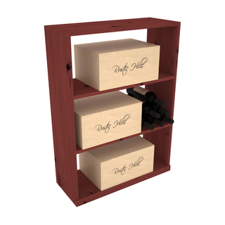 Elementcollection Half Height Wine Case Bin Cherry Stained
