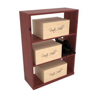 Elementcollection Half Height Wine Case Bin Cherry Stained