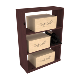 Elementcollection Half Height Wine Case Bin Walnut Stained