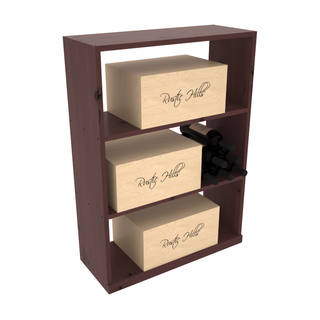Elementcollection Half Height Wine Case Bin Walnut Stained