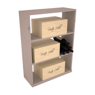 Elementcollection Half Height Wine Case Bin Greywash Stained